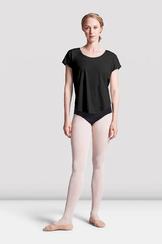 Ladies Ravita Boatneck T-Shirt-- Rayon Velvet Corduroy