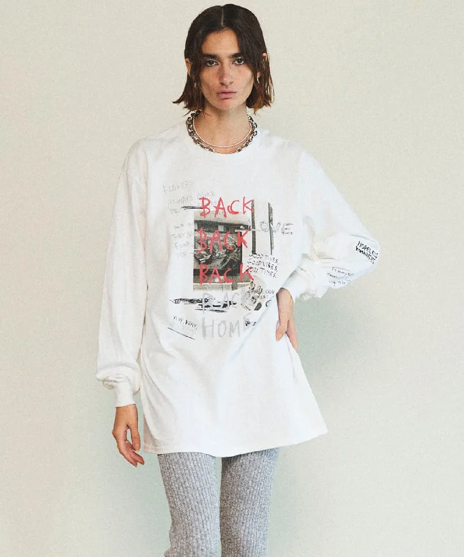 【25SPRING PRE-ORDER】BACK HOME Printed T-shirt-- Cozy Warm Stylish