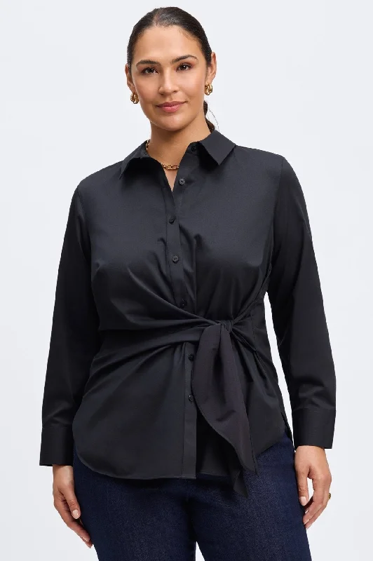Sabine Plus Stretch Matte Sateen No Iron Tie Shirt-- Zippered Front Buttoned Front Snap Front Sabine Plus Stretch Matte Sateen No Iron Tie Shirt-- Zippered Front Buttoned Front Snap Front