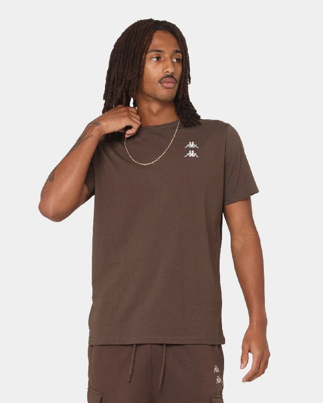KAPPA Authentic Damian T-Shirt Brown Coffee/Grey-- Fashionable Trendy Casual
