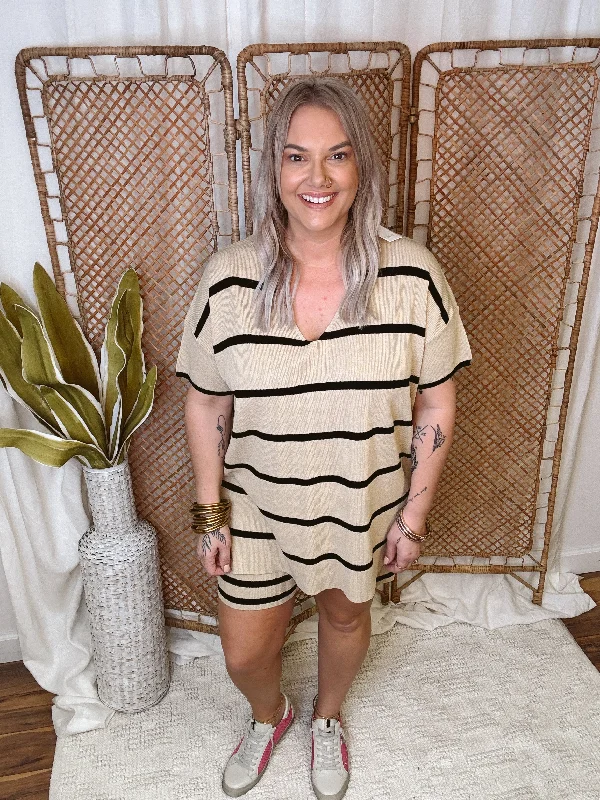So Cool Taupe Black Shirt and Short Set-Final Sale Online Only-- Asymmetrical Pockets Print So Cool Taupe Black Shirt and Short Set-Final Sale Online Only-- Asymmetrical Pockets Print
