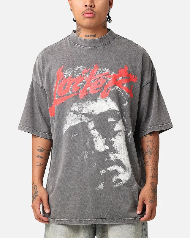 Loiter Search And Destroy Oversized T-Shirt Charcoal Grey-- Fitted T-Shirt Seamless Stretchy Loiter Search And Destroy Oversized T-Shirt Charcoal Grey-- Fitted T-Shirt Seamless Stretchy