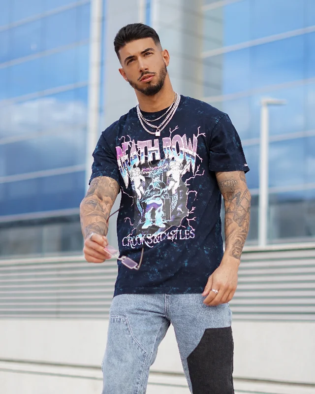 Crooks & Castles X Death Row Records Core Electric T-Shirt Black-- Lace Blend Ribbed Blend Corduroy Blend Crooks & Castles X Death Row Records Core Electric T-Shirt Black-- Lace Blend Ribbed Blend Corduroy Blend