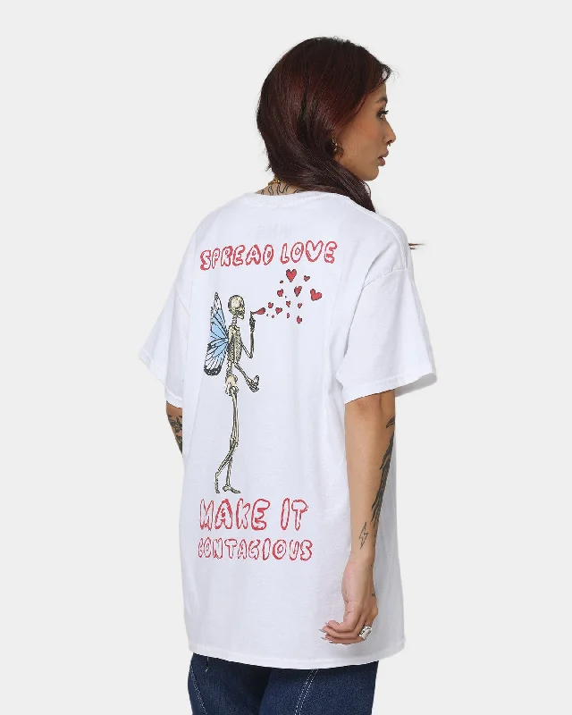 Lil Skies Contagious T-Shirt White-- Chenille Brocade Lace