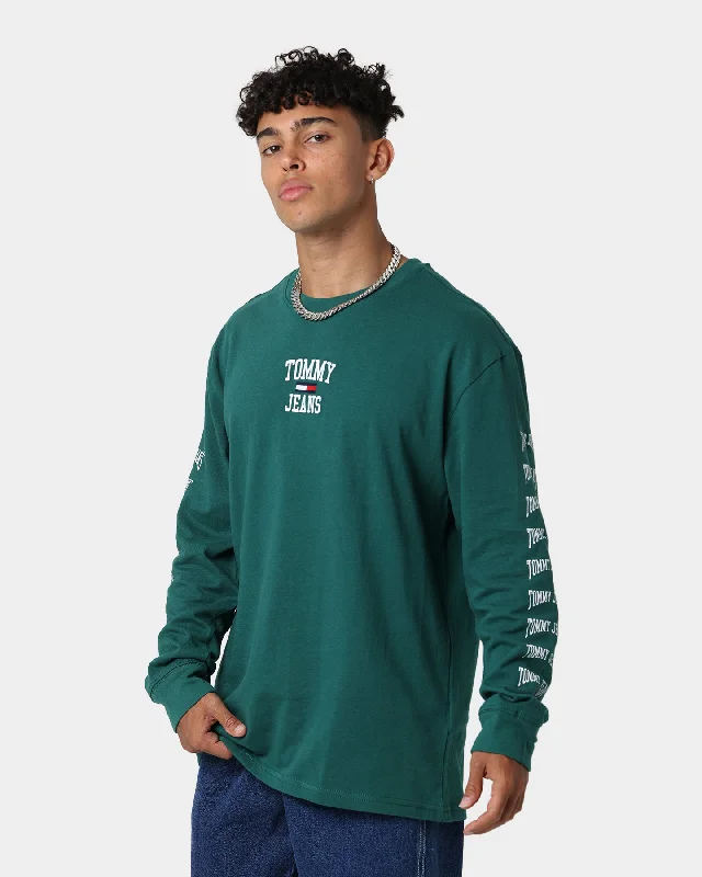 Tommy Jeans TJM Homespun Graphic Long Sleeve T-Shirt Rural Green-- Denim Fabric Leather Fabric Suede Fabric Tommy Jeans TJM Homespun Graphic Long Sleeve T-Shirt Rural Green-- Denim Fabric Leather Fabric Suede Fabric