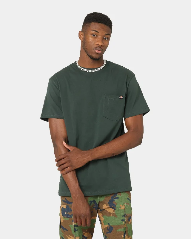 Dickies Heavy T-Shirt Hunter Green-- Fleece Fabric Down Fabric Feather Fabric