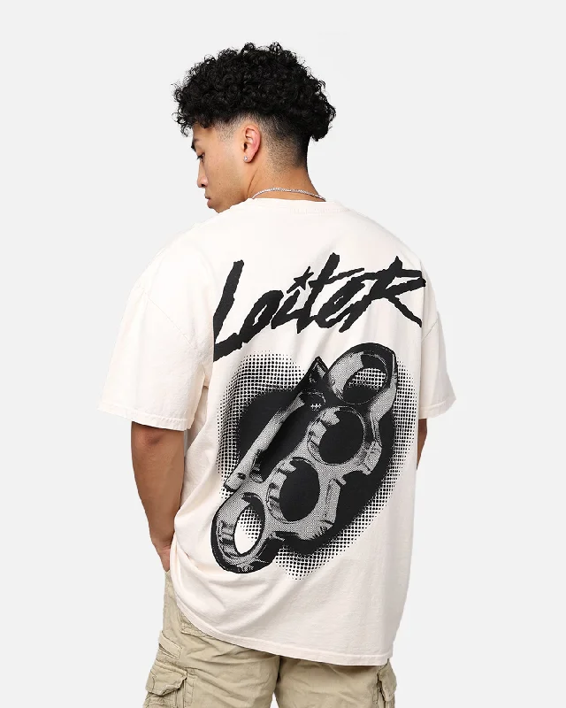 Loiter Tough Love T-Shirt Off White-- Jersey Fabric Tulle Fabric Batik Fabric