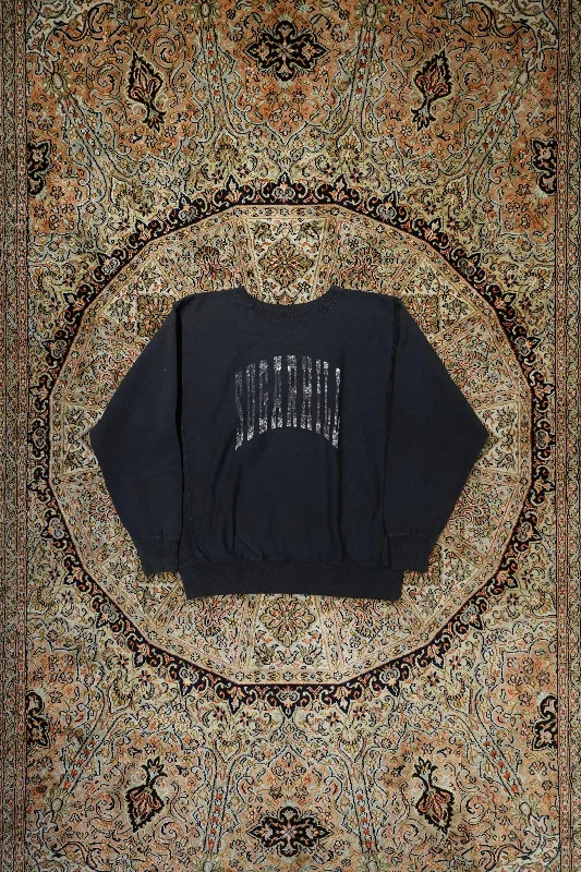 SUGARHILL COLLEGE PRINT SWEAT SHIRT (AGED BLACK)-- Anti-Shrink Durable Soft