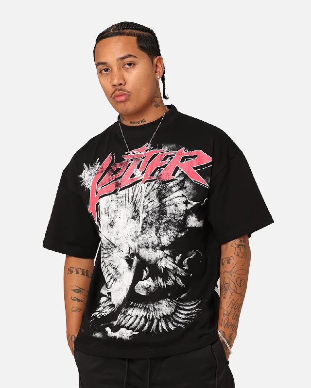 Loiter Dove Vintage T-Shirt Black-- Oversized T-Shirt Spandex breathable