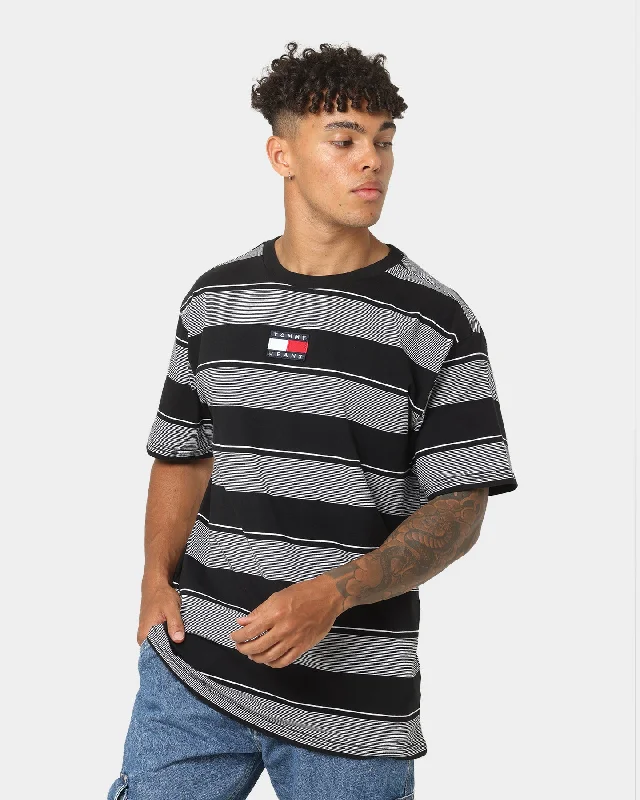 Tommy Jeans Tommy Badge T-Shirt Black/Multi-coloured-- Hooded Caped Shawl Collar