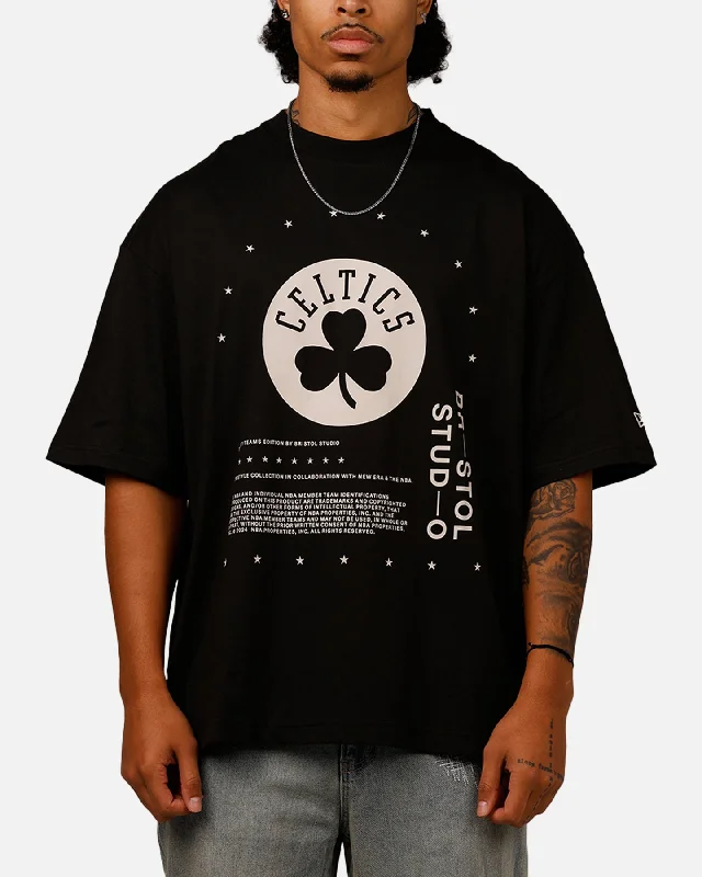 New Era X Bristol Studio Boston Celtics 'Teams Edition' T-Shirt Black-- Houndstooth Herringbone Solid New Era X Bristol Studio Boston Celtics 'Teams Edition' T-Shirt Black-- Houndstooth Herringbone Solid