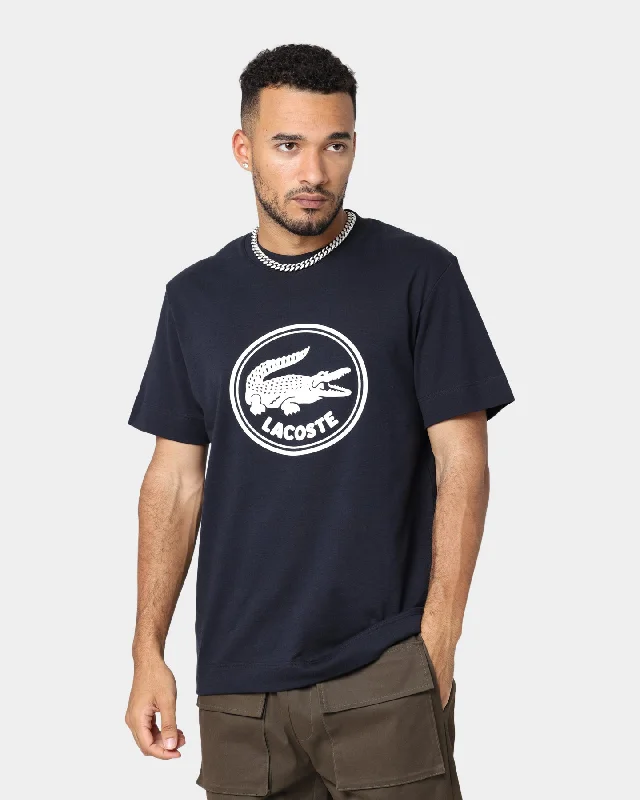 Lacoste Flocked Logo T-Shirt Abysm-- Real Fur Shearling Chenille