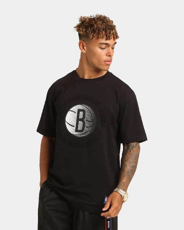 Hugo Boss Hugo Boss X NBA Basic Brooklyn Nets Short Sleeve T-Shirt Black-- Fitted T-Shirt Seamless Stretchy Hugo Boss Hugo Boss X NBA Basic Brooklyn Nets Short Sleeve T-Shirt Black-- Fitted T-Shirt Seamless Stretchy