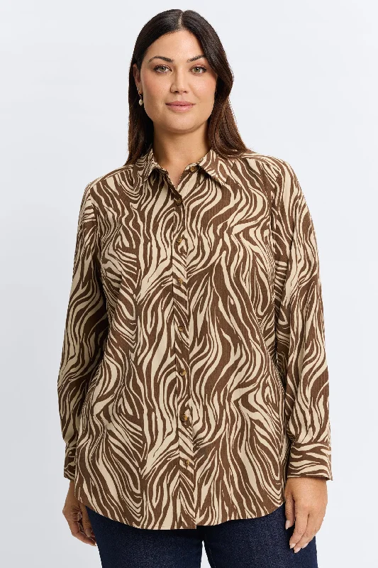 Haven Plus Abstract Zebra Corduroy Shirt-- Plaid T-Shirt Polka Dot Checkered