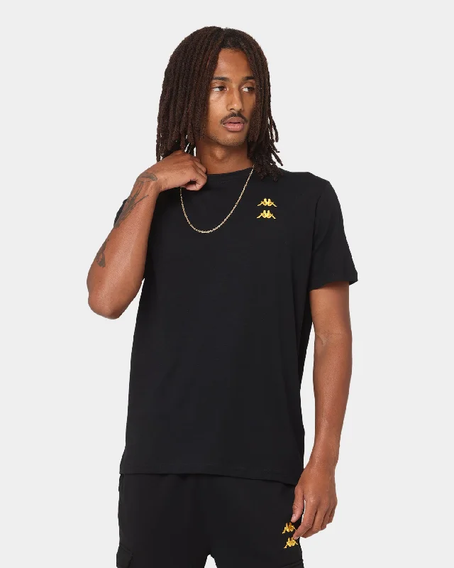 KAPPA Authentic Damian T-Shirt Black/Gold-- Cozy Warm Stylish