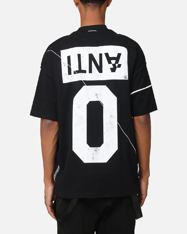 The Anti Order Azero Non Seam Oversized T-Shirt Black/White-- Sequined Glittery Shiny The Anti Order Azero Non Seam Oversized T-Shirt Black/White-- Sequined Glittery Shiny