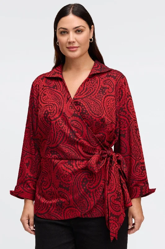 Salina Plus No Iron Paisley Jacquard Shirt-- Houndstooth Herringbone Solid