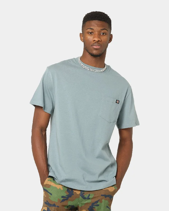 Dickies Heavy T-Shirt Smoke Blue-- Nylon Fabric Polyester Fabric Spandex Fabric