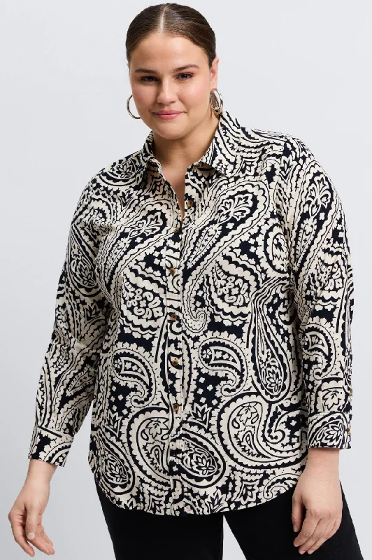 Haven Plus Paisley Corduroy Shirt-- Casual Formal Business
