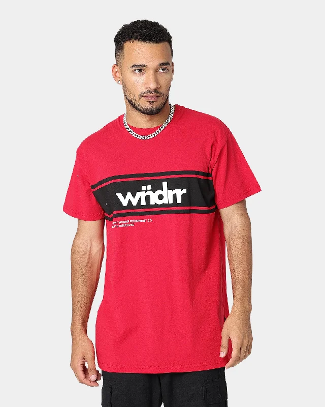 WNDRR Morant Custom Fit T-Shirt Red-- Spandex Blend Rayon Blend Denim Blend