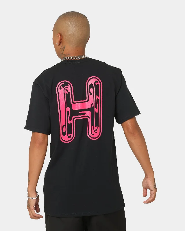 HUF Common H Short Sleeve T-Shirt Black-- Front Pockets Side Pockets Patch Pockets