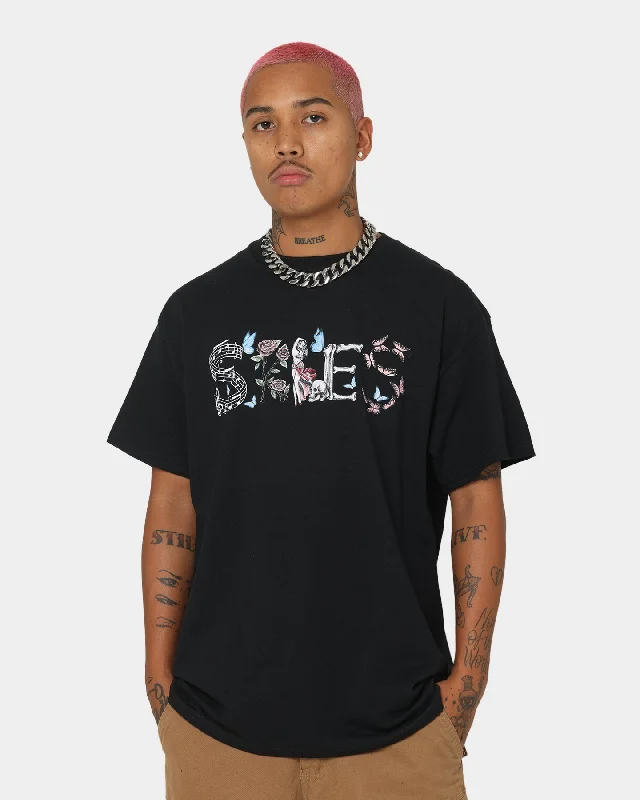 Lil Skies Pictogram T-Shirt Black-- Zippered Buttoned Snapped