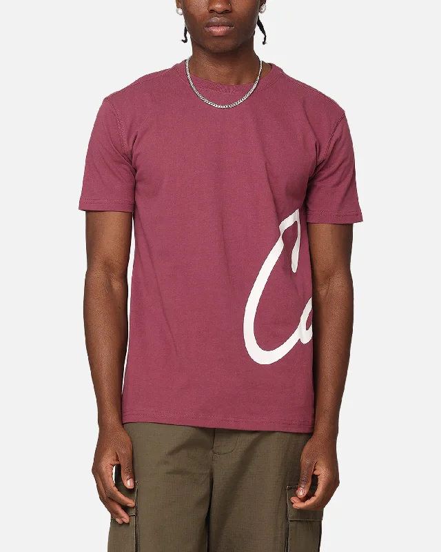 Carre Roadman T-Shirt Maroon-- Zippered Buttoned Snapped