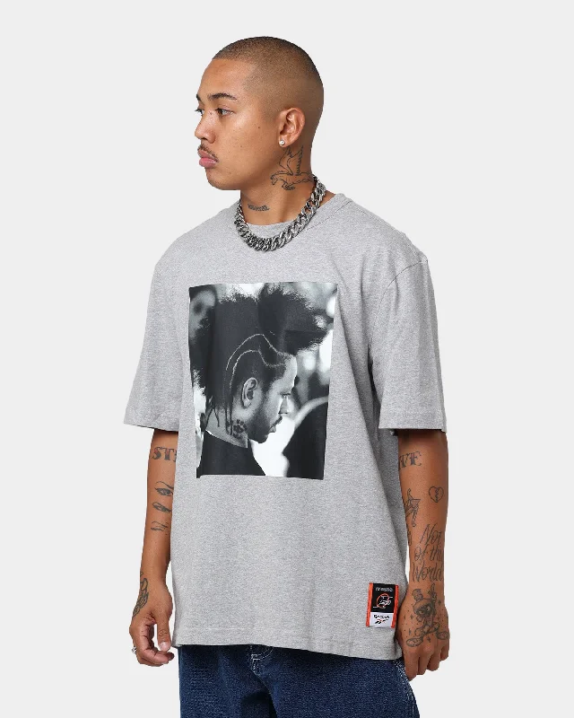 Reebok Allen Iverson I3 Braids T-Shirt Medium Grey Heather-- Houndstooth Herringbone Solid Reebok Allen Iverson I3 Braids T-Shirt Medium Grey Heather-- Houndstooth Herringbone Solid