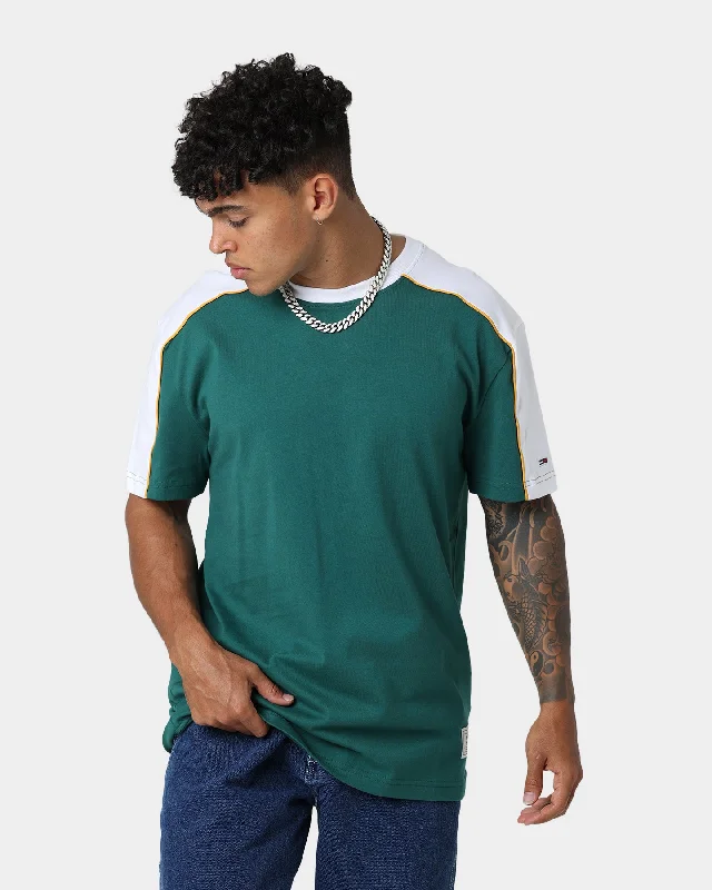 Tommy Jeans TJM Shoulder Detail T-Shirt Rural Green-- Knit Fabric Woven Fabric Fleece Fabric Tommy Jeans TJM Shoulder Detail T-Shirt Rural Green-- Knit Fabric Woven Fabric Fleece Fabric