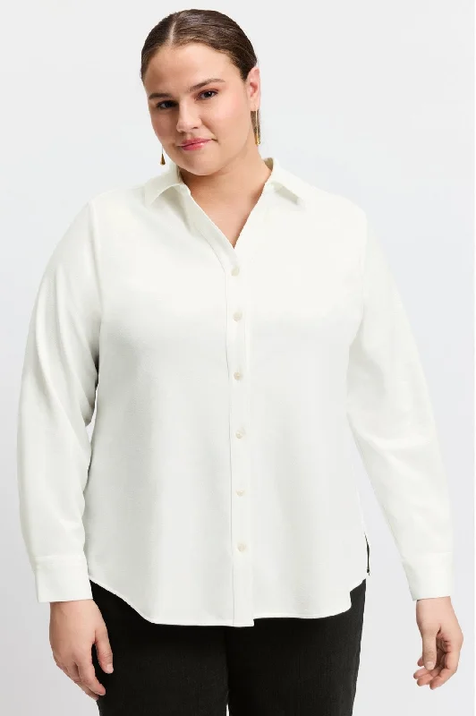 Mary Plus Knit Crepe Shirt-- Modern Contemporary Chic