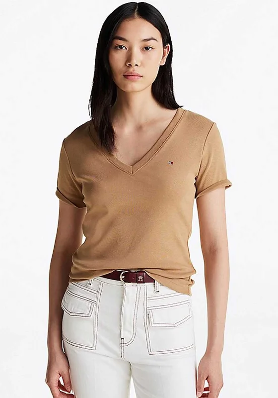 Tommy Hilfiger Cody Slim Fit T Shirt, Brown-- Elasticated Padded Insulated