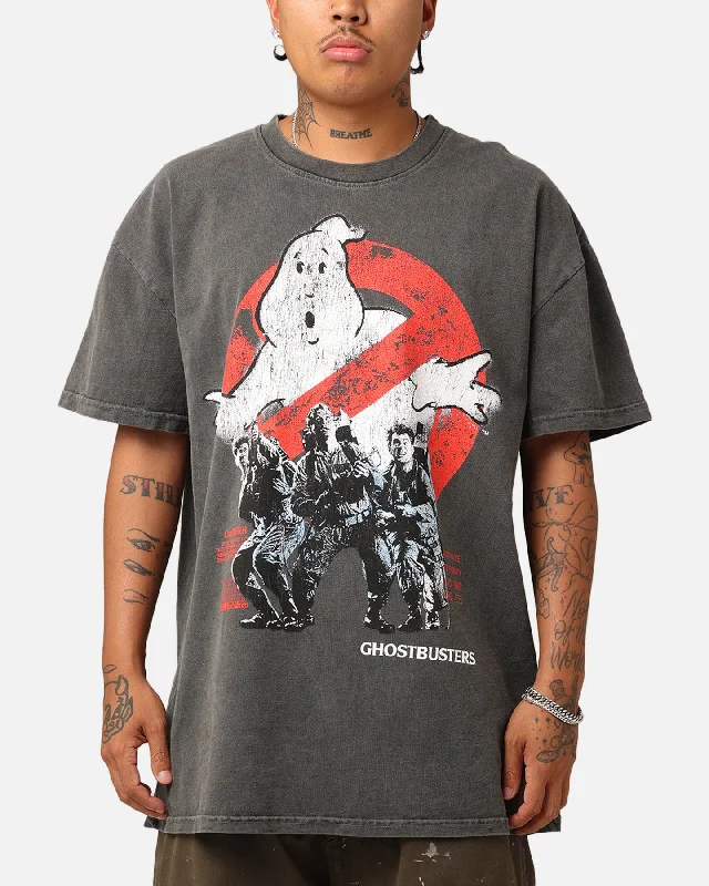 Goat Crew X Ghostbusters Heavyweight T-Shirt Black Wash-- Wool Fabric Cashmere Fabric Tweed Fabric