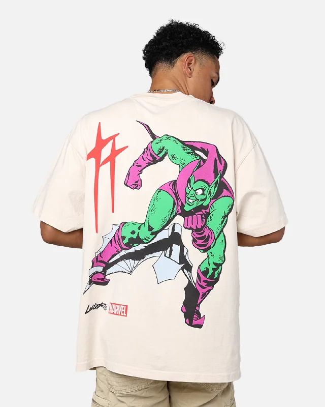 Marvel Spider-Man Green Goblin T-Shirt Off White-- Elegant Classic Vintage