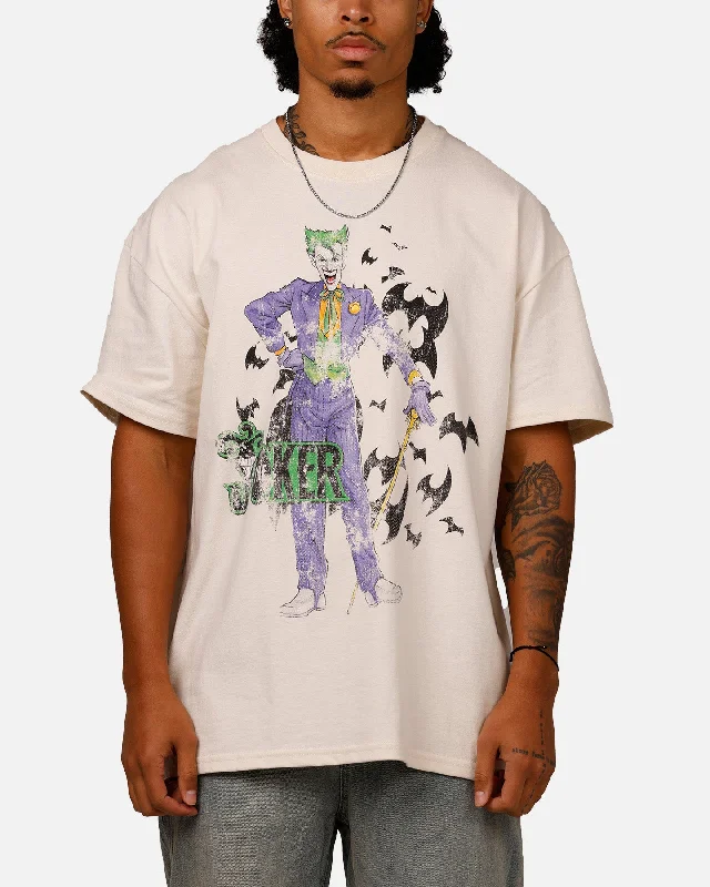 American Thrift X DC Batman The Joker Cane Heavyweight T-Shirt Off White-- Iron Safe Non-Iron Wrinkle Free