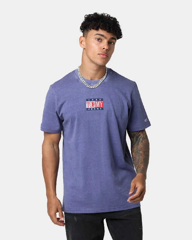 Tommy Jeans TJM Timeless Tommy 1 T-Shirt Dark Aster-- Notch Collar Peter Pan Collar Cowl Neck Tommy Jeans TJM Timeless Tommy 1 T-Shirt Dark Aster-- Notch Collar Peter Pan Collar Cowl Neck