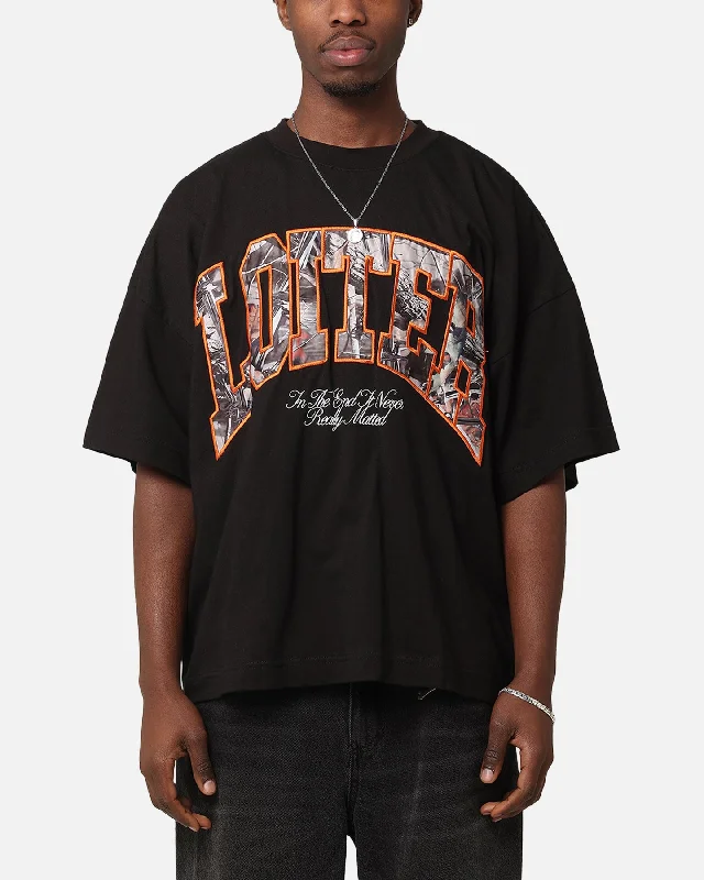 Loiter Hunter T-Shirt Black-- Mesh Fabric Canvas Fabric Denim Fabric