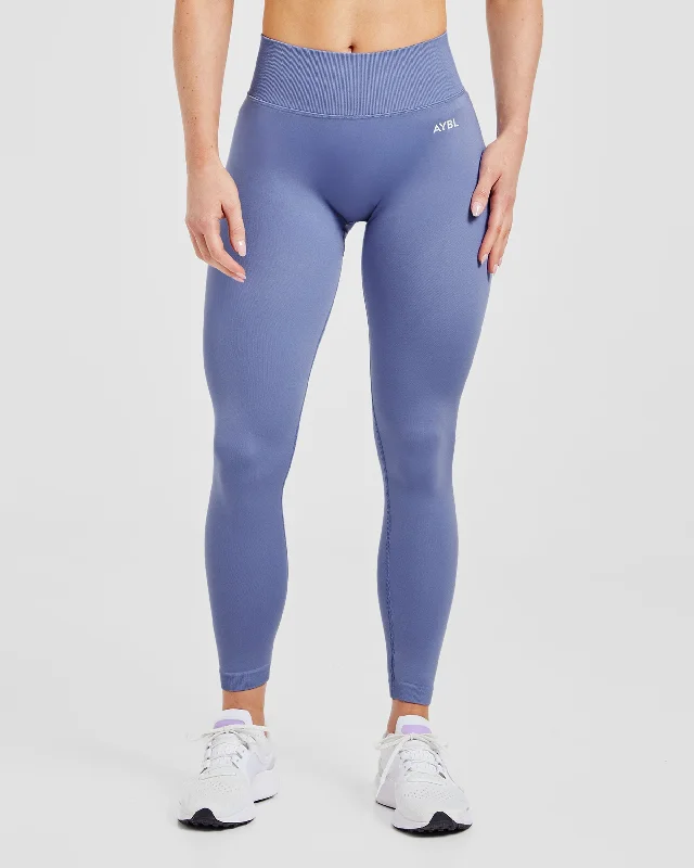 Adapt Seamless Leggings - Iris Blau Cozy Reflective Detail Leggings
