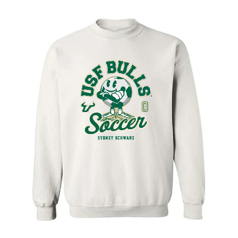 USF - NCAA Women's Soccer : Sydney Schwarz - Fashion Shersey Crewneck Sweatshirt Hoodie with Metallic Shiny Futuristic USF - NCAA Women's Soccer : Sydney Schwarz - Fashion Shersey Crewneck Sweatshirt Hoodie with Metallic Shiny Futuristic