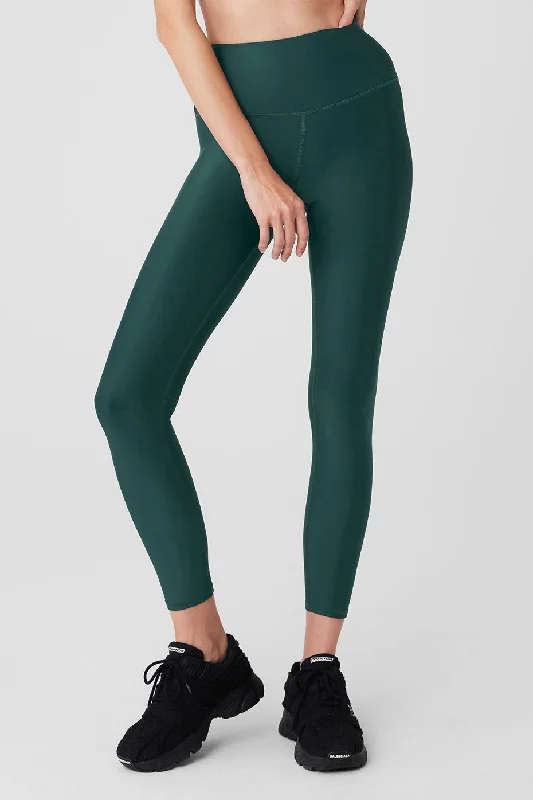 7/8 High-Waist Airlift Legging - Midnight Green Fashionable Moisture-Wicking Leggings 7/8 High-Waist Airlift Legging - Midnight Green Fashionable Moisture-Wicking Leggings