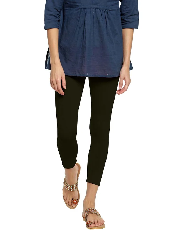 Black Legging Cropped 7/8 Stylish Capri Leggings