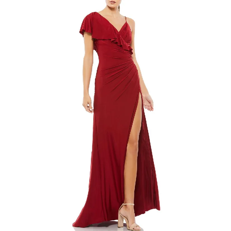 Womens One Shoulder Maxi Evening Dress Tunics Cozy comfortable