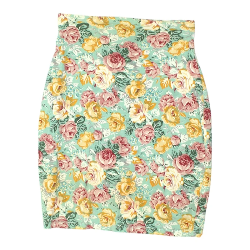 Kookai Womens Floral Stretchy Short Skirt | Vintage Luxury High End Designer VTG wool skirt warm