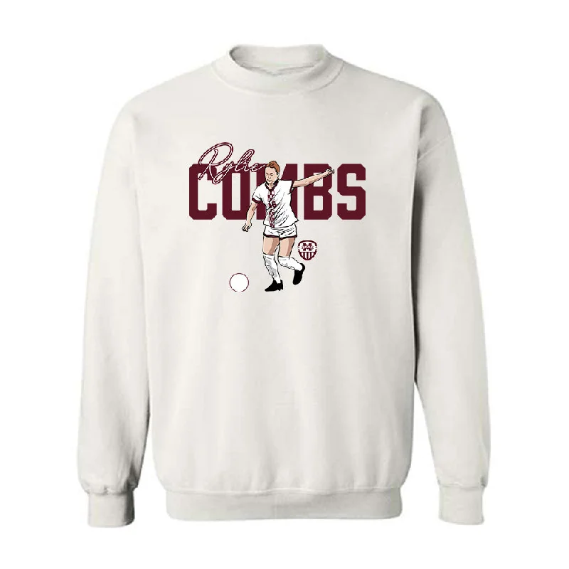 Mississippi State - NCAA Women's Soccer : Rylie Combs - Caricature Crewneck Sweatshirt Hoodie with Hidden Zipper Minimalist Clean Mississippi State - NCAA Women's Soccer : Rylie Combs - Caricature Crewneck Sweatshirt Hoodie with Hidden Zipper Minimalist Clean
