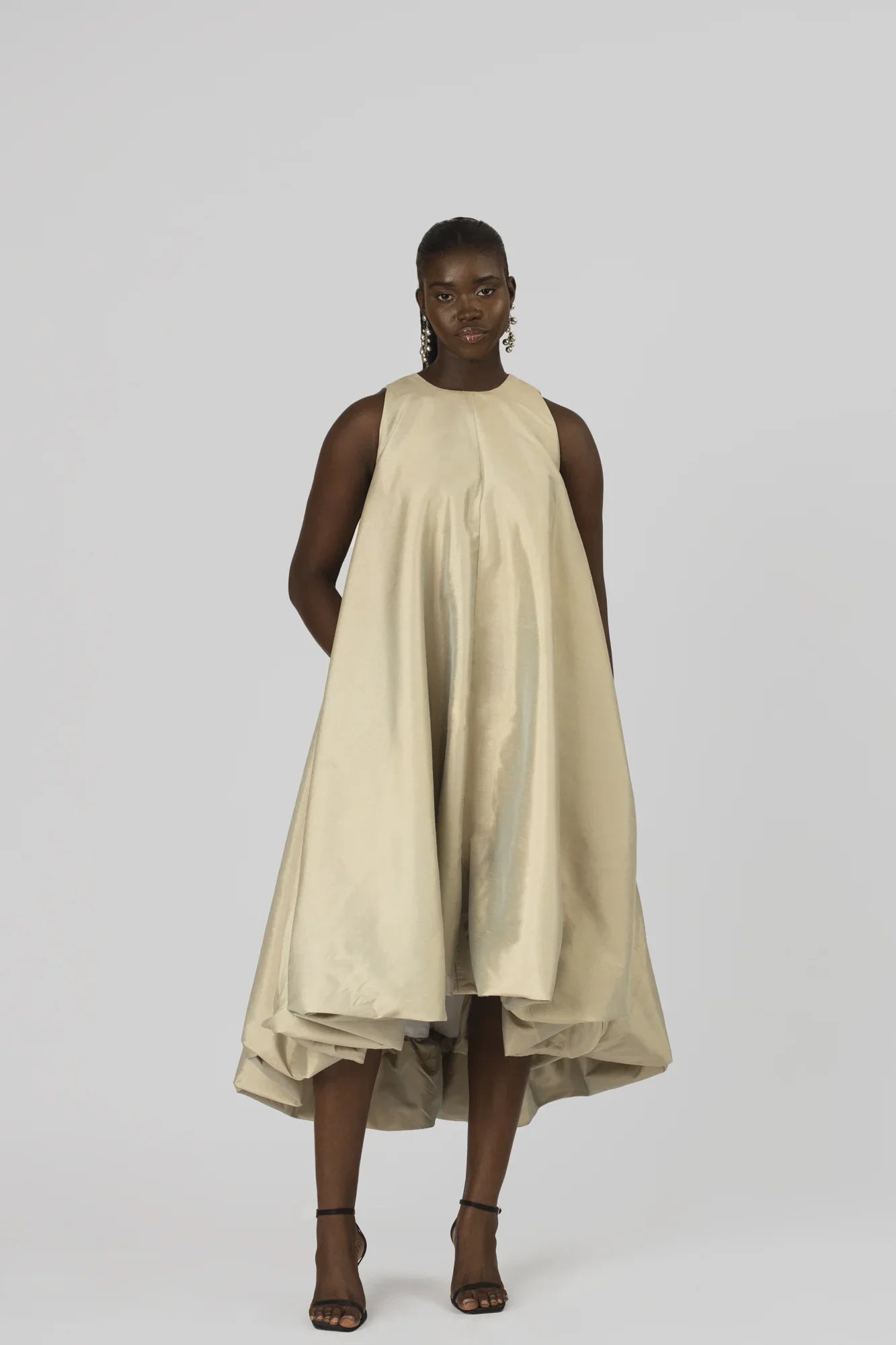 M.O.T Loni dress, Midi bubble hem dress with jewel neckline Tunics Review highly