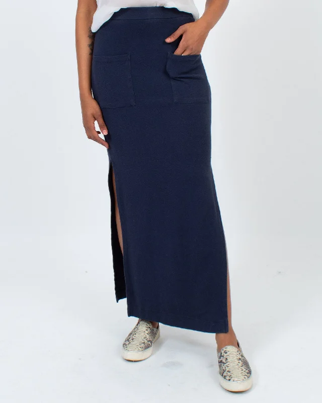 Sporty Midi Skirt linen skirt natural