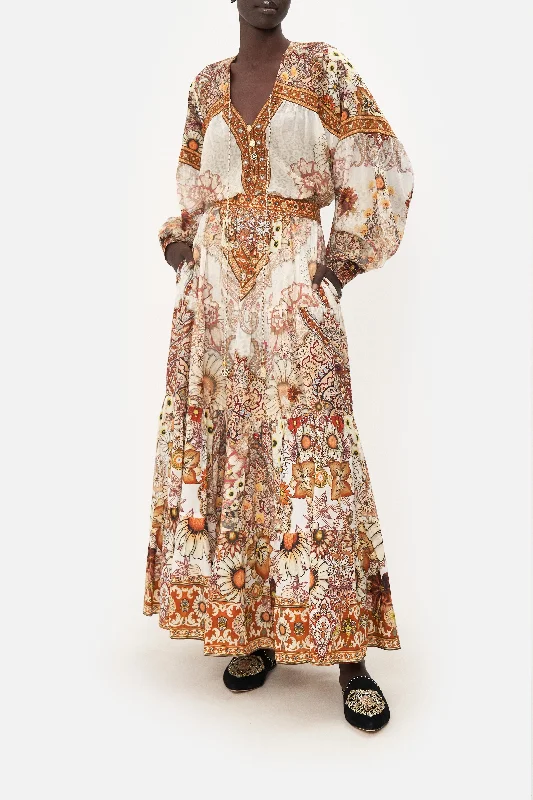 TIERED MAXI SKIRT HEART OF A HIPPIE chiffon skirt flowing