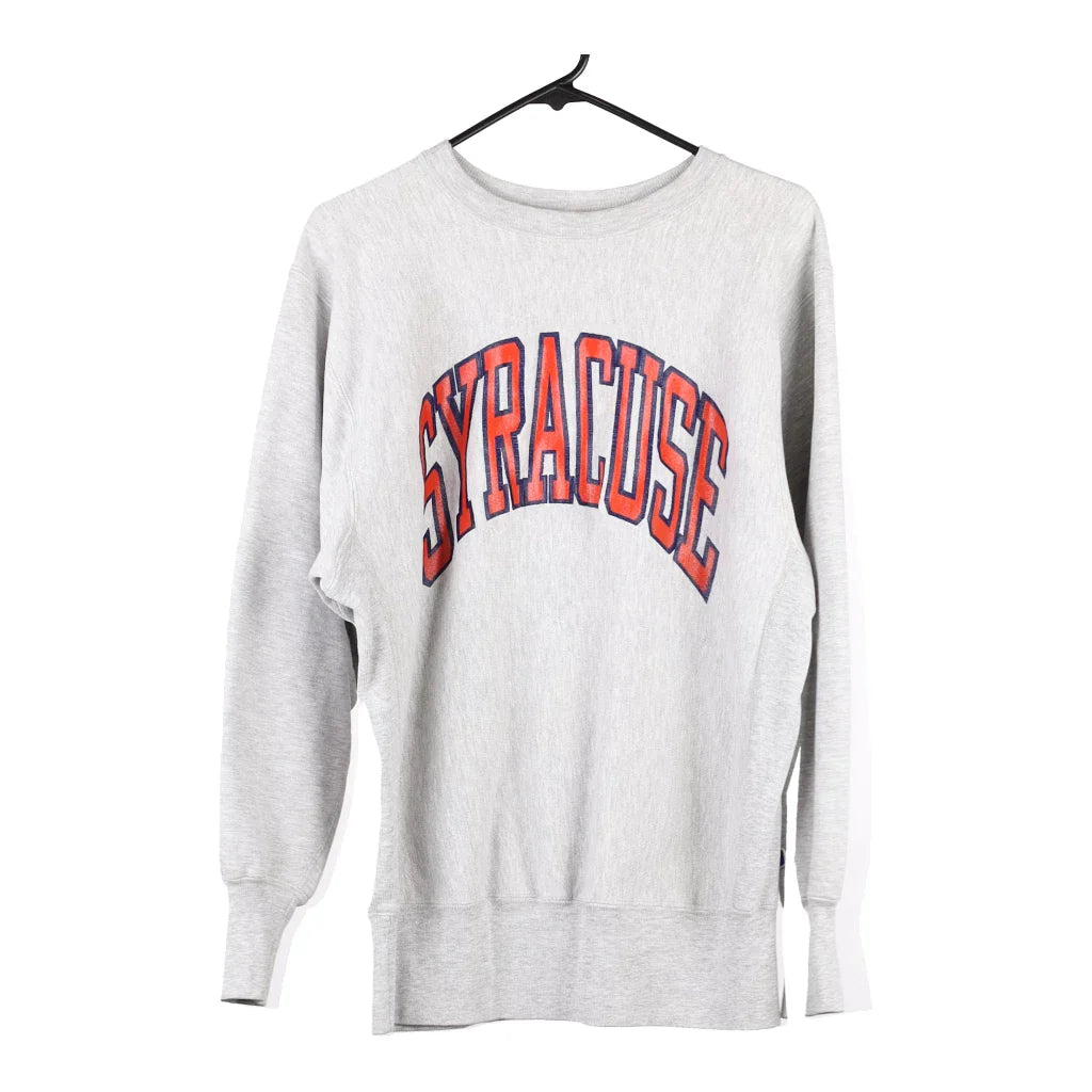 Reverse Weave Champion Sweatshirt - Large Grey Cotton Blend Hoodie with Elastic Waist Stretchable Comfortable Reverse Weave Champion Sweatshirt - Large Grey Cotton Blend Hoodie with Elastic Waist Stretchable Comfortable