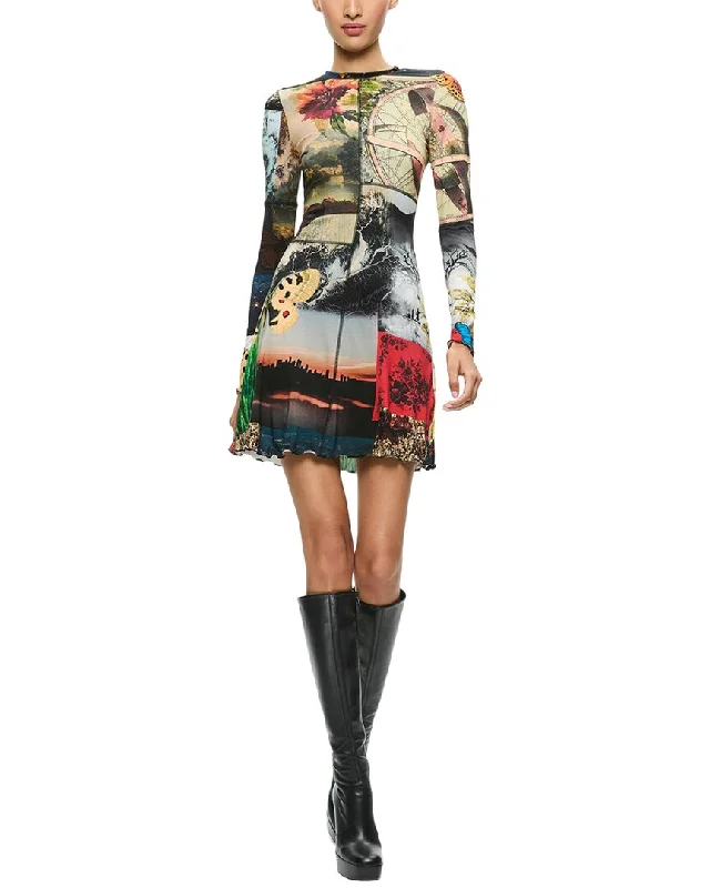 Alice + Olivia Paneled Flare Dress Tunics Designer luxury