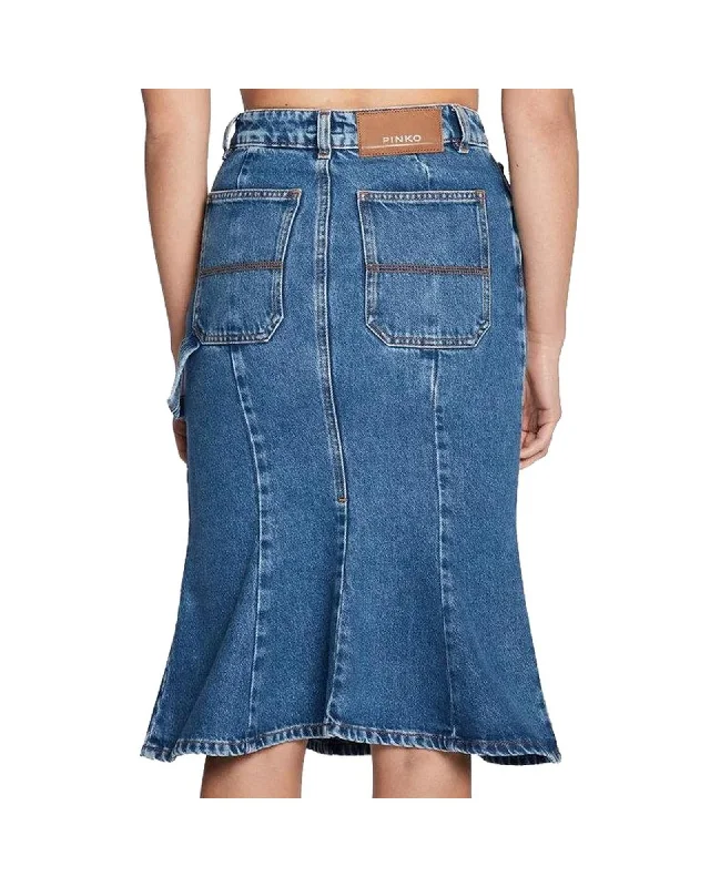 PINKO  Women's Denim Midi Skirt chiffon skirt airy
