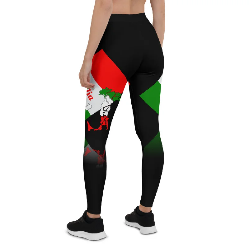 Elegant Italia - Italy Flag And Map Stylish, Durable, Women's Leggings Fashionable Printed Legging Pants Elegant Italia - Italy Flag And Map Stylish, Durable, Women's Leggings Fashionable Printed Legging Pants